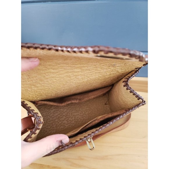 70s Leather Hand Tooled Bag - Picture 5 of 6